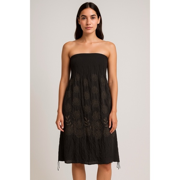 Anthropologie x Lapis Convertible Strapless Dress - Maxi Skirt - Moody Floral - Picture 1 of 10